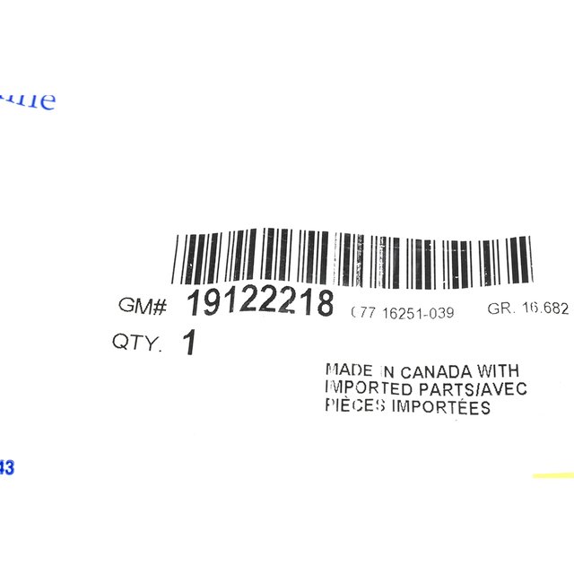 GM 19122218 — 1