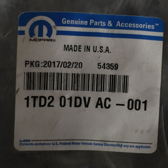 Mopar 1TD201DVAC — 1