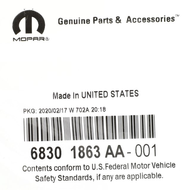 Mopar 68301863AA — 1