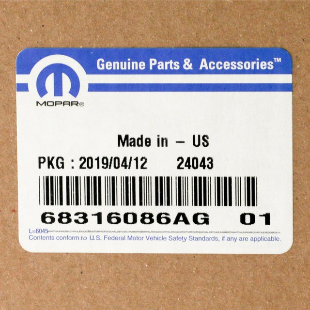 Mopar 68316086AH — 1