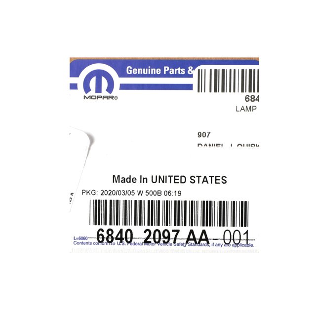 Mopar 68402097AA — 1